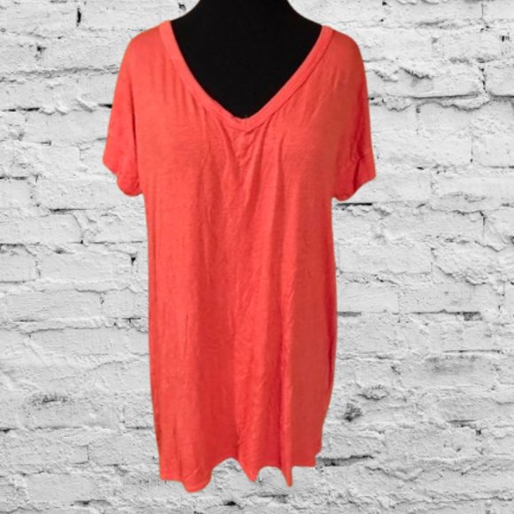 Coral Criss Cross Back Tunic Top  4050  NWT Boutique - Picture 2 of 10